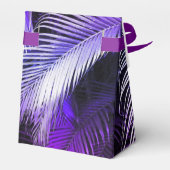 Ballotins Tropical Violet Palm Feuille Tente Ballotin (Arrière)