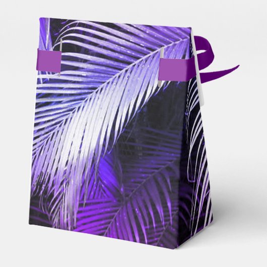 Ballotins Tropical Violet Palm Feuille Tente Ballotin (Arrière)