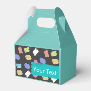 Ballotins Trucs de pinceau colorés sur le texte personnalisé