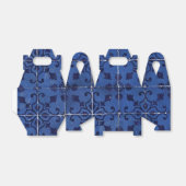 Ballotins Tuiles portugaises - Azulejo Blue Floral Leaf Desi (Déplié)