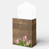 Ballotins Tulipes & Barnwood Wedding Favor Box (Ouvert)