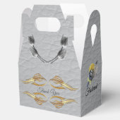 Ballotins Tulipes gris et jaunes sur texture (Ouvert)