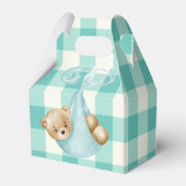 Ballotins Turquoise Aqua Teddy Bear Diaper En vichy Baby sho (Arrière)