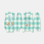 Ballotins Turquoise Aqua Teddy Bear Diaper En vichy Baby sho (Déplié)