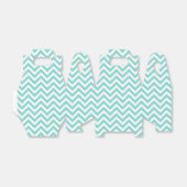 Ballotins Turquoise Aqua White Large Chevron ZigZag (Déplié)