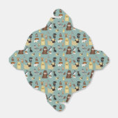 Ballotins turquoise background dopattern (Déplié)