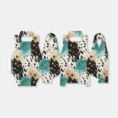Ballotins Turquoise Black Cream Gold Western Cowhide (Déplié)