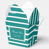 Ballotins Turquoise Blanc Mariage Merci moderne (Ouvert)