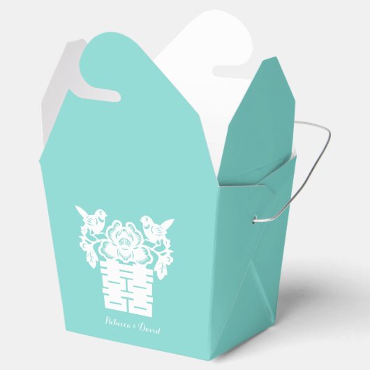 Ballotins Turquoise bleu chinois Inséparables double bonheur (Ouvert)