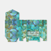 Ballotins Turquoise bleu jaune rose hydrangée fleurs (Déplié)