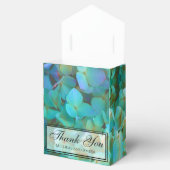 Ballotins Turquoise bleu jaune rose hydrangée fleurs (Ouvert)