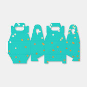 Ballotins Turquoise Bleu & Or Confetti Brillants Points Mode (Déplié)