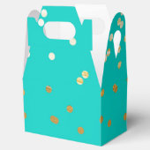 Ballotins Turquoise Bleu & Or Confetti Brillants Points Mode (Ouvert)