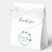 Ballotins Turquoise Bleu Simple Coeur Wreath Monogramme Mari (Recto)