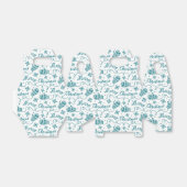 Ballotins Turquoise Blue Mittens Motif Noël (Déplié)