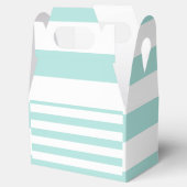 Ballotins Turquoise clair et rayé horizontal large blanc (Ouvert)