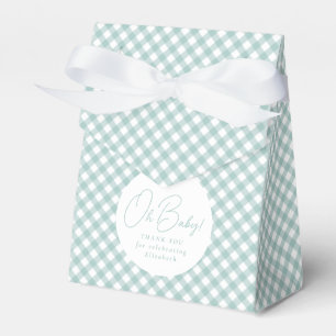Ballotins Turquoise en vichy mignon sexe neutre baby shower