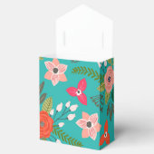 Ballotins Turquoise et floral corail (Ouvert)