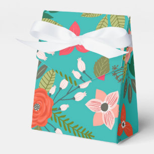 Ballotins Turquoise et floral corail