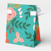 Ballotins Turquoise et floral corail (Arrière)