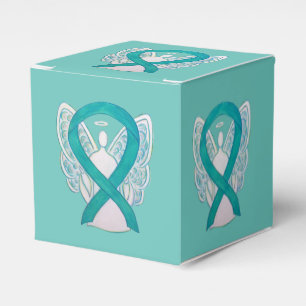 Ballotins Turquoise Green Awareness Ribbon Angel Party Favor