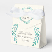 Ballotins Turquoise ivoire simple moderne Mariage de couronn (Verso)