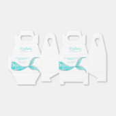 Ballotins Turquoise Mermaid Tail Thème Anniversaire Ballotin (Déplié)