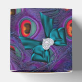Ballotins Turquoise Plum Peacock Mariage Favor Box (Haut)