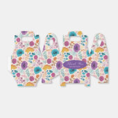 Ballotins Turquoise Purple Jaune Fleurs de prairie de printe (Déplié)