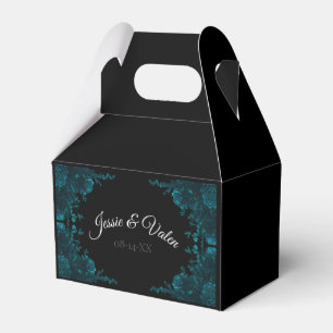 Ballotins Turquoise Rose Black Gothique Mariage Gable