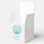 Ballotins Turquoise Rustic Seashell Mariage (Ouvert)