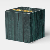 Ballotins Turquoise Rustique Tournesol boîte de préférence d (Verso)