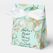 Ballotins Turquoise Tulipes Turquoise Parties scintillant or (Verso)