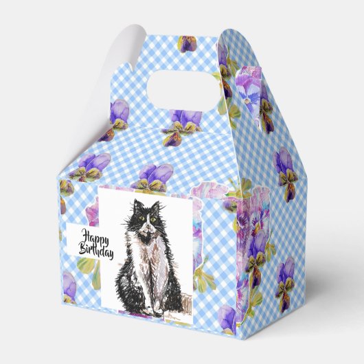 Ballotins Tuxedo Cat Love You Black and White Cats Cake Favo (Verso)