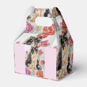 Ballotins Tuxedo Chat Cute Rose Fleurs Chats Aquarelle Rose (Arrière)