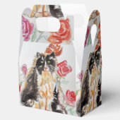 Ballotins Tuxedo Chat Cute Rose Fleurs Chats Filles Rose (Ouvert)