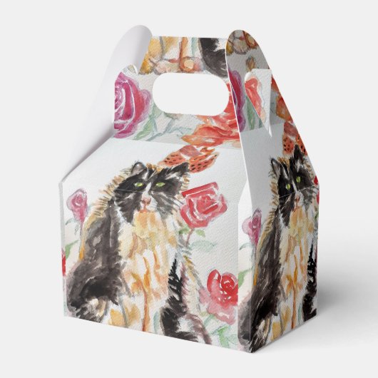 Ballotins Tuxedo Chat Cute Rose Fleurs Chats Filles Rose (Verso)