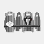 Ballotins Tuxedo Noir mariage Avec Cravate Bow (Déplié)