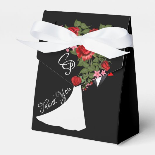 Ballotins Tuxedo Suit & Bride Mariage Silhouette (Verso)