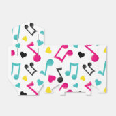 Ballotins Tween Ado note musicale motif boîte de préférence (Déplié)