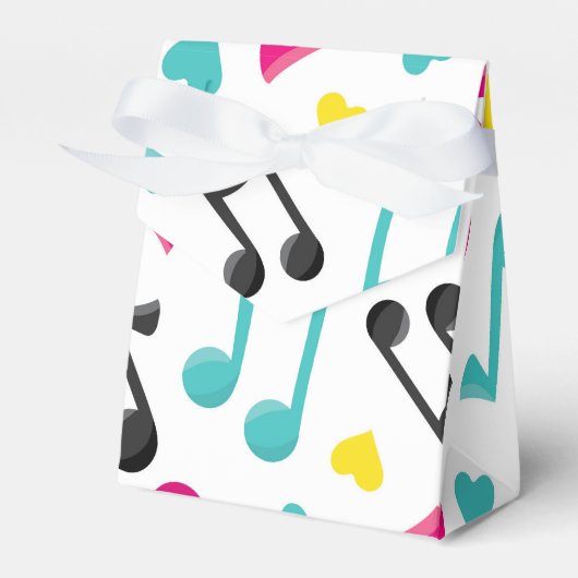 Ballotins Tween Ado note musicale motif boîte de préférence (Verso)