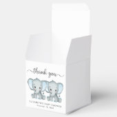 Ballotins Twin Boys Elephants Baby shower Merci (Ouvert)