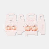 Ballotins TWIN Pink Bow Pumpkin Baby Shower Favor Box (Déplié)