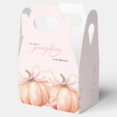 Ballotins TWIN Pink Bow Pumpkin Baby Shower Favor Box (Ouvert)