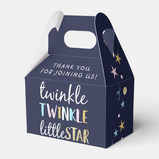 Ballotins Twinkle Little Star Confetti & Baby shower bleu (Verso)