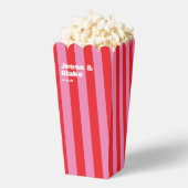 Ballotins Typographie audacieuse, mariage rose et rouge (Sauté)