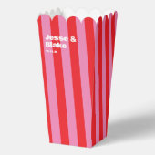 Ballotins Typographie audacieuse, mariage rose et rouge (Recto)