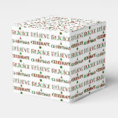 Ballotins Typographie de Noël Rouge Vert Festif (Verso)