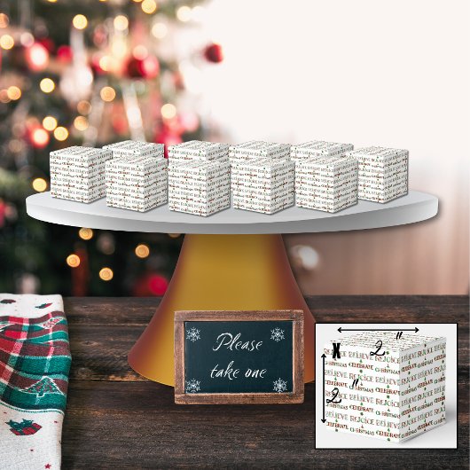 Ballotins Typographie de Noël Rouge Vert Festif