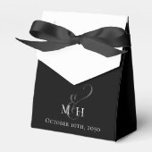 Ballotins Typographie mariage noir et blanc Script Candy (Verso)